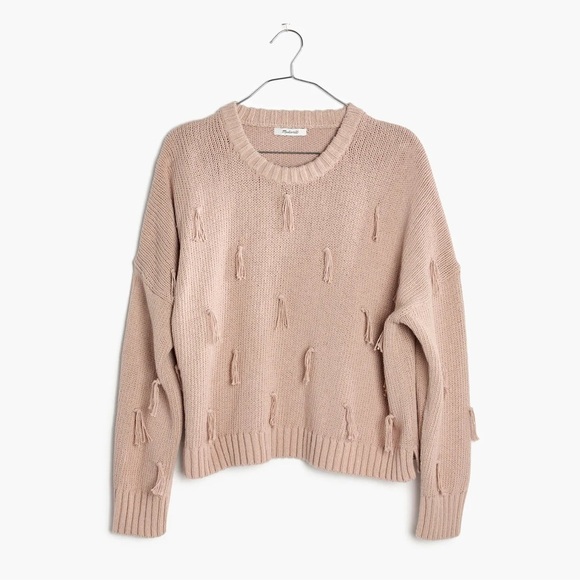 Madewell Tassel Pullover Sweater Sz M - Picture 3 of 9